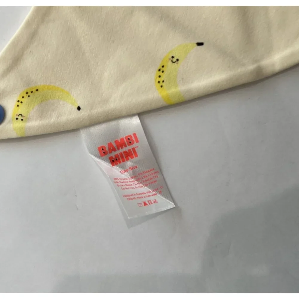 Bambi Mini Co. Dribblebib in Yellow Bananas